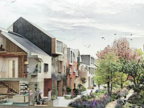 HLM Architects with University of Sheffield Advanced Manufacturing Research Centre (AMRC), Mid Group, Hydrock and Greenbuild, with a ‘Forever Home’ based on a universal manufacturing platform that enables flexible, affordable, and sustainable homes that perpetuate a circular economy.