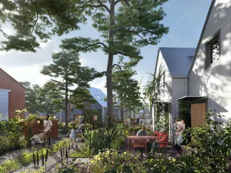 Outpost with Propagating Dan, Strawworks, Gaia Group, Max Fordham, Milk, Momentum and EcoCocon with Janus, which combines traditional bio-based construction materials with modern 21st century techniques to create homes that are designed for a post fossil fuel age.